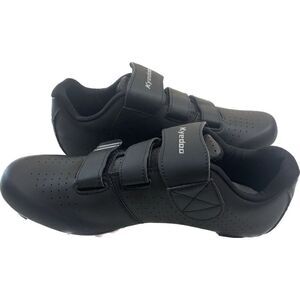 Kyedoo Women 11/Men 8/EU 42 Cycling Shoes Black/Silver W/ Pelaton Cleats NEW